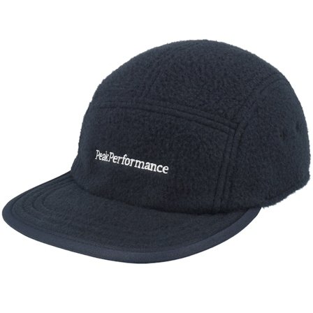 Peak Performance - Schwarz 5panel Cap - Fleece Cap Black 5-Panel @ Hatstore