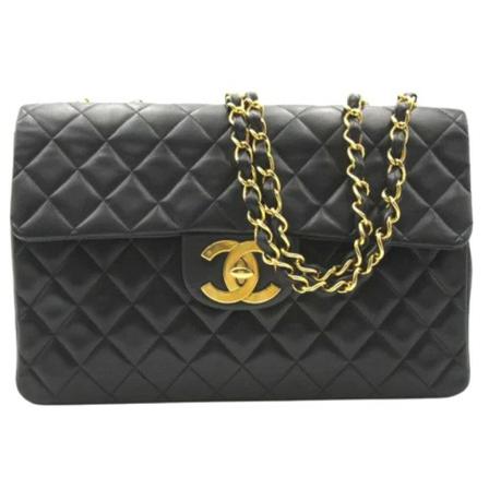 Chanel Vintage, Pre-owned Leather chanel-bags Zwart, Dames, Maat:ONE Size