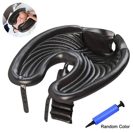 1 st PVC Mobil Salong - Bärbart Uppblåsbart Tvättställ för att Tvätta och Klippa Hår Hemma och i Sängen Utan Salongsstol