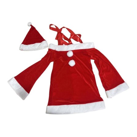 Dame Julemand Kostume Kjole Dejligt Jule Outfit til Festival Nytår Natklub-lingling}