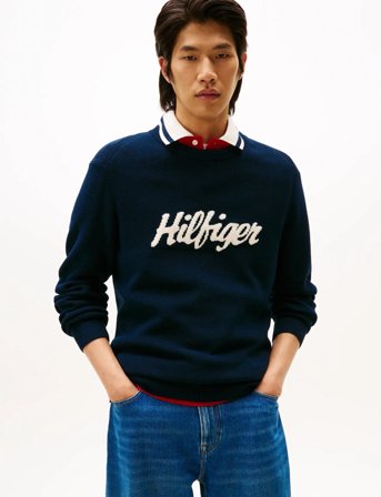 Tommy Hilfiger Seasonal Graphic Cotton Cneck - Navy - S