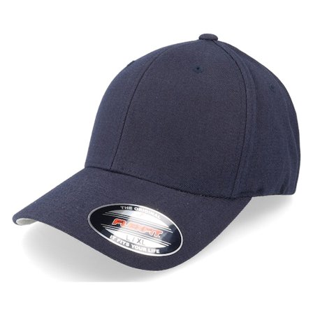Flexfit - Blå flexfit Keps - Wool Blend Dark Navy Flexfit @ Hatstore