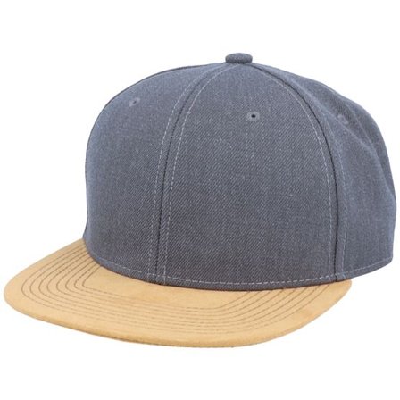 Equip - Grå snapback Keps - Blank Suede Dark Heather Grey Snapback @ Hatstore