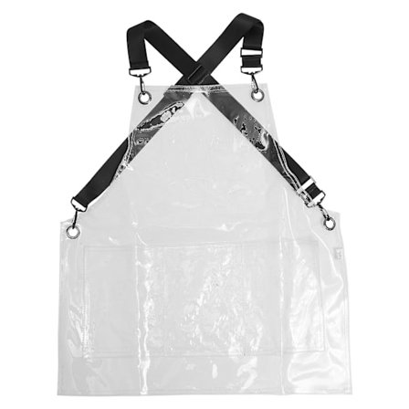 Barberforkle Barber Apron Transparent Justerbar Kryssrem Arbeidsforkle For Kvinner Menn