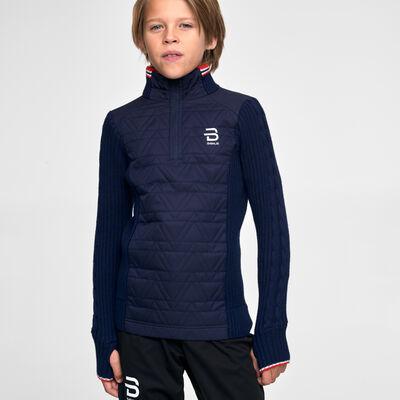Dæhlie - SWEATER HALF ZIP COMFY JR - Evening Blue - 140
