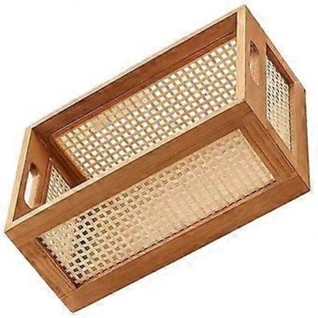 Dekorativ Korg Bokförvaring Vävda Korgar för Förvaring Korg Organisering Barnrum Sovrum Rotting Badrum (S)