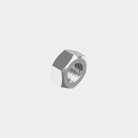 Nut / hex nut, stainless acid-resistant steel (A4 / AISI 316, marine grade), M10 x 7.64 mm, 100-pack