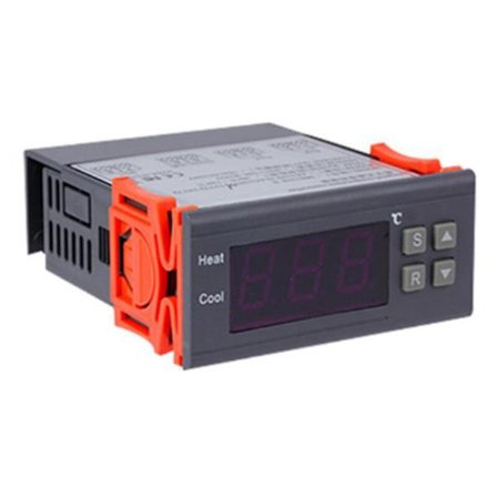 Digital temperaturregulator -99-400 grader PT100 M8 termoelementprobe innebygd termostatsensor 220V bryter