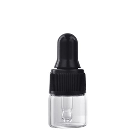 1ml/2ml/3ml Återfyllningsbar Klar Mini Tom Glas Droppflaska Rese Aromaterapi Flytande Dispenser för Eterisk Olja