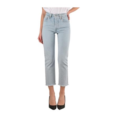 Levi's - Straight - Blå - Dam - Storlek: W26, Dam, Storlek: W26
