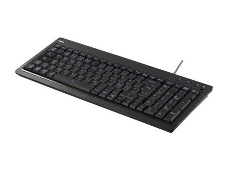 Deltaco TB-234 - Tastatur - bakbelysning - USB - Dansk/Finsk/Norsk/Svensk - svart
