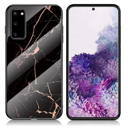 Fantasy Marble Samsung Galaxy S20 cover - Sort / Guld Black