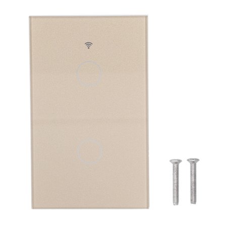 Älykäs 2-osainen Zigbee Tuya -etävalokytkin Ääniohjaus US Seinäkosketuskytkin AC 100‐240V Sähköinen valokytkin