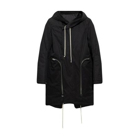 Rick Owens, Hooded parka Zwart, Heren, Maat:M