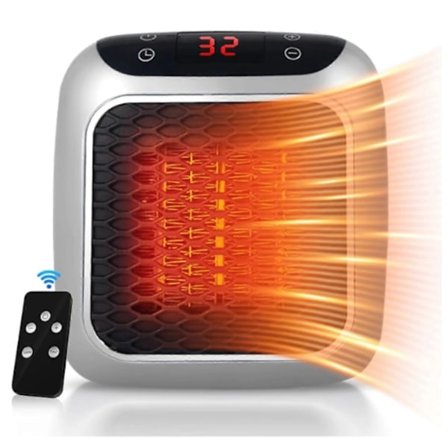 Praktisk vægmonteret lille varmeblæser til hjemmet, flamme mini varmeblæser, firkantet varmeblæser til kontorbrug