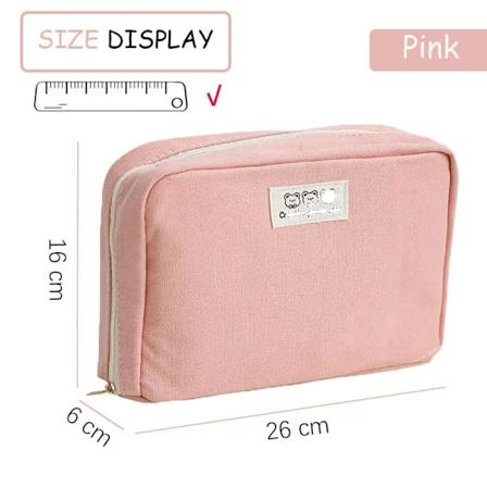 Kawaii blyantshus med stor kapacitet, penneæske til piger, japanske og koreanske skoler, kontorer og leverancer Pink
