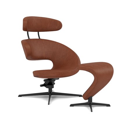 Varier Furniture Peel - Brown Leather - Black base