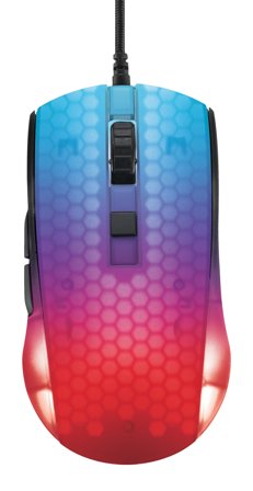 Deltaco DM310 Transparent RGB lightweight gaming mouse, black