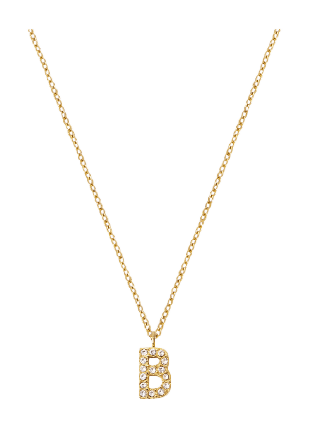 Mockberg Petite Stone Letter B Gold Necklace Smycken & klockor Dam Guld ONESIZE