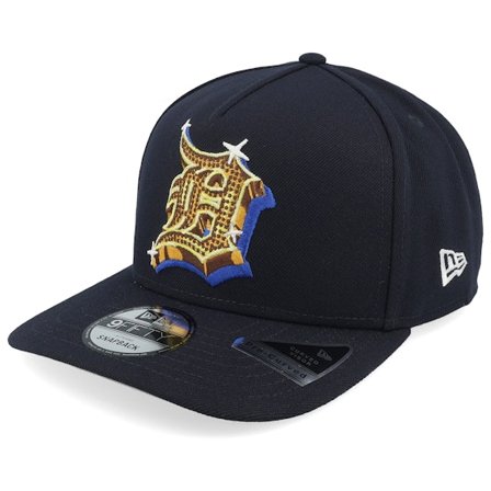 New Era - MLB Blauw adjustable Cap - Detroit Tigers 9FIFTY Emblem Navy A-Frame Adjustable @ Hatstore