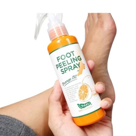 Kosmetika Fot Peeling Spray Naturlig Orange Essence Pedikyr Händer Död Skin Exfoliator