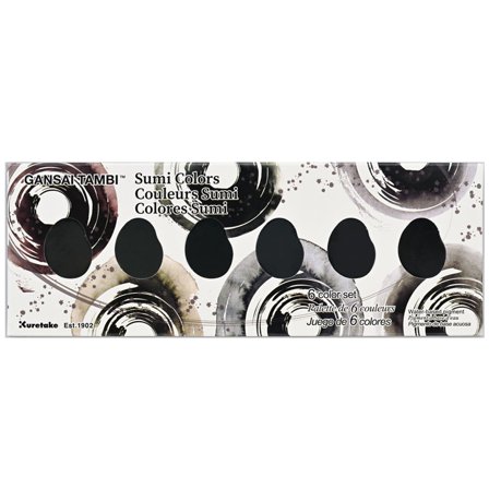Gansai Tambi Aquarelle 6-set Sumi Colours