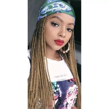 Syntetisk Hårflette Mørk Blond—pa