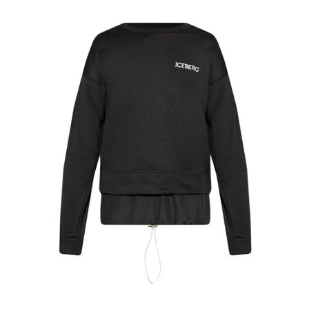 Iceberg, Sweatshirt with logo Zwart, Dames, Maat:XS