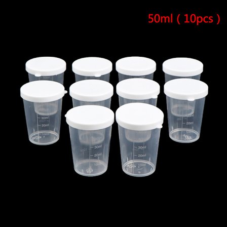 10 stk. Målebægre 50/100 ml Mundskyl piller Medicinpotter