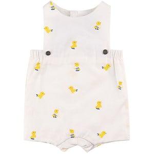 Jacadi White Printed Romper 3 Months - All in ones - 3 months - White