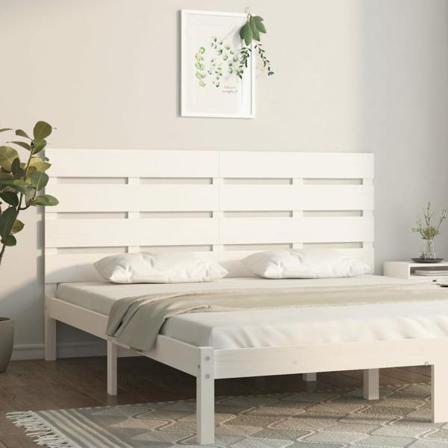 Vidaxl Sänggavel Vit 160x3x80 Cm Massiv Furu Vit