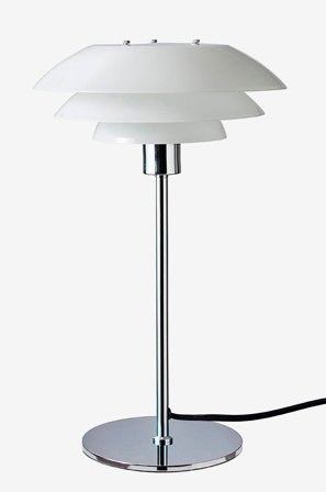 Dyberg Larsen - Bordlampe DL31 opal - Krom - Bordlamper - Fra Homeroom