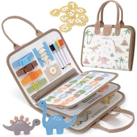 Montessori Aktivitetsbrett for Barn – Aktivitets- og Utviklingsleke som Trener Finmotorikk og Koordinasjon