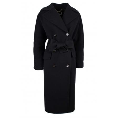 Elisabetta Franchi, Coat Zwart, Dames, Maat:S,polyester