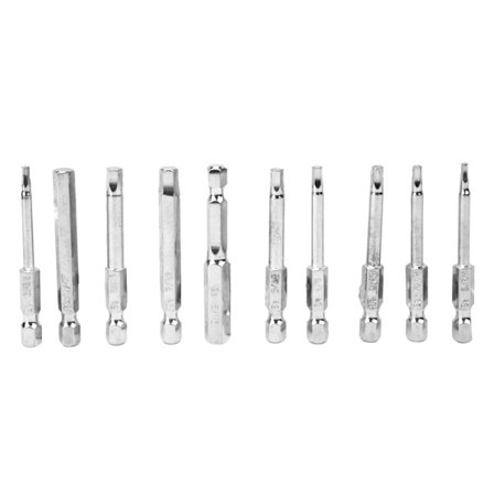 10 stk. sekskant skaft skruetrækker bits magnetiske BST bits -018 60 mm længde