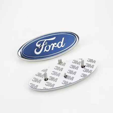 Ny stil Ford Badge Oval Blå/krom 145x 60mm For/bag Emblem Focu