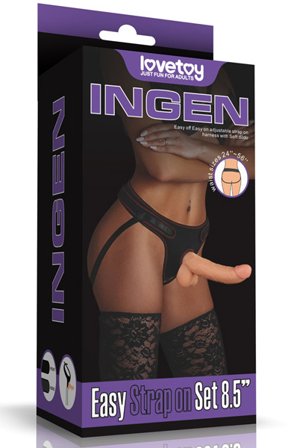 Easy Strap On Set 21,5 cm Strap-on med sele - Blushme.se