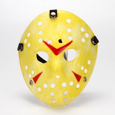 Movie Hockey Mask Jason Voorhees Friday The 13th Horror Skrämmande Mask Halloween Party Cosplay Masker för vuxna män Halloween present yellow