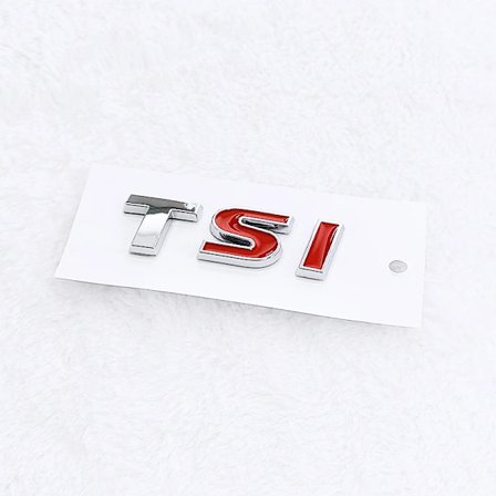 Nouveau 3d ABS Chrome sort TSI logo emblem bogstaver bil bagagerum badge til 4 5 6 7 TSI klistermærke tilbehør