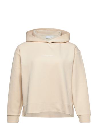 Inclusive Micro Logo Ess Hoodie Hoodie Beige Calvin Klein