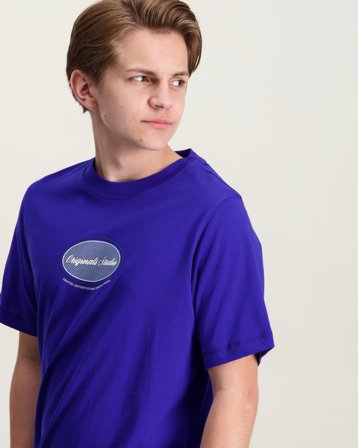 Jack & Jones JORNORREBRO GRAPHIC TEE SS CN JNR Blå T-skjorter Gutt - Kids Brand Store