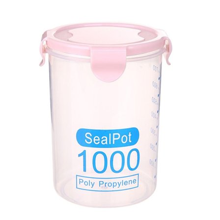 2kpl Elintarvikkeiden säilöntäastia Vilja Viljapurkki PINK 1000ml