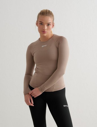 aim ́n Soft Basic Long Sleeve - Brown - M