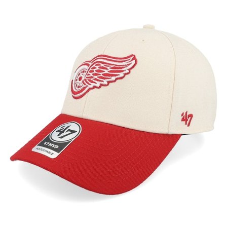 47 Brand - NHL Beige adjustable Caps - Detroit Red Wings NHL Tone 47 Mvp Natural/Red Adjustable @ Hatstore