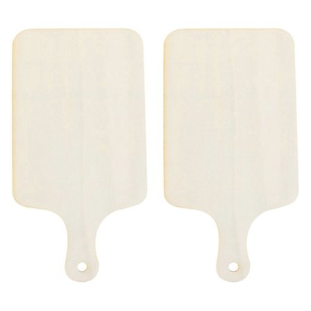 2 stk. Mini skærebræt i træ, blankt skærebræt med håndtag, brødbræt