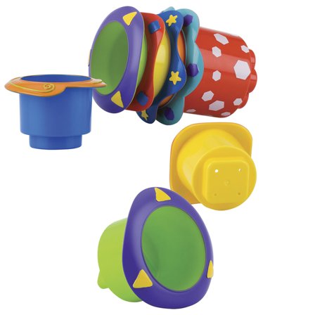 Badleksak Stapelbara Koppar 5-pack