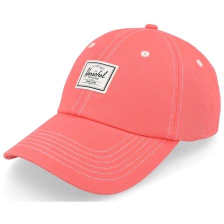 Herschel - Roze adjustable Cap - Sylas Classic Calypso Coral/White Dad Cap @ Hatstore