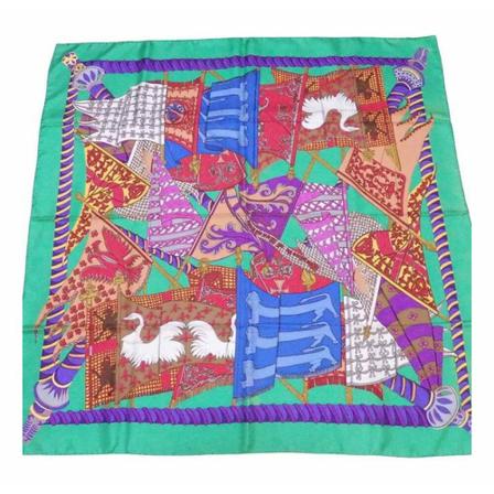 Hermès Vintage Scarves Grøn, Dame Vintage Accessories, Størrelse: ONE Size