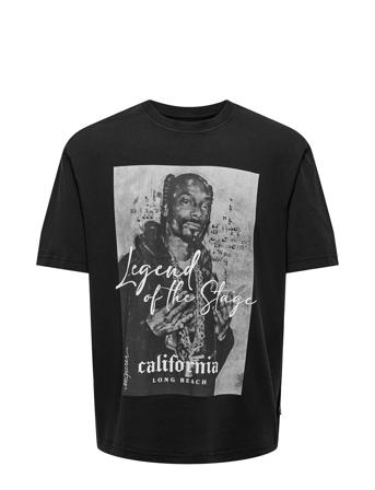 Onscelebrity Rap Ovz Ss Tee Tops T-shirts Short-sleeved Black ONLY & SONS