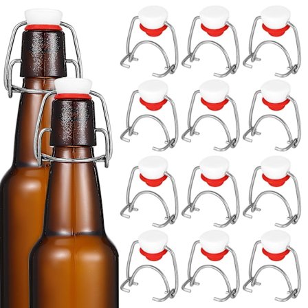 12 st Flip Style Ersättningslock Med Tätande Silikon Gas